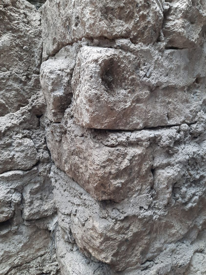 Adobe wall in our old family house
